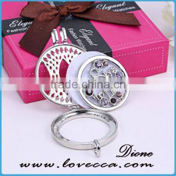 Best Selling Products 35mm Aromatherapy Lockets Essential Oil Diffuser Diamond Necklace