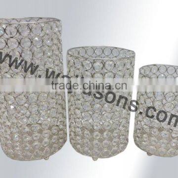 Crystal Beaded Votive/Decorative Tea Light Votive/Round Shape Tea Light Votives photo-6
