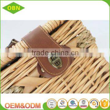 China Factory Custom Cheap Wholesale Personalized Luxury 4 - 6 Person Willow Woven Wicker Picnic Basket Set photo-6