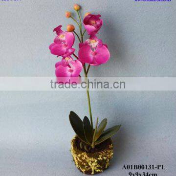 Artificial Flowers Orchids Potted photo-2