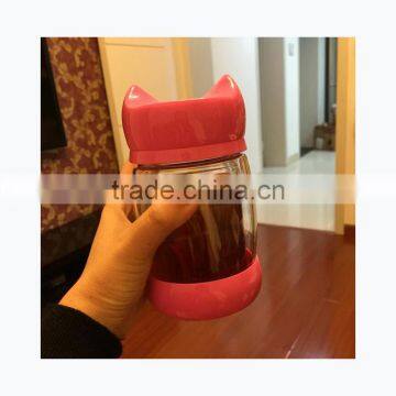 420ml High Quality Glass Water Bottle Flower Bottle for Home photo-3