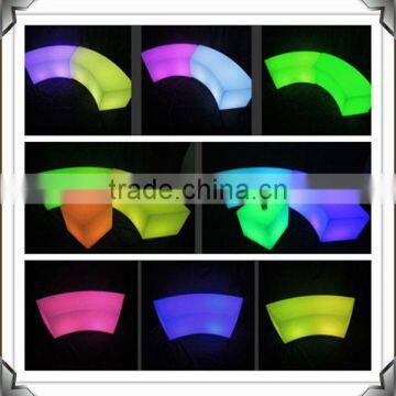 LED Colorful Garden Dining Table Bench Seats /classic Wicker Snake Bench photo-5