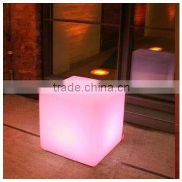 Promotional Colorful rechargeable LED modern furniture /color changing plastic lighting indoor decorative bedroom cube