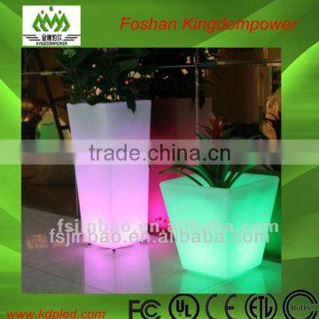 Rechargeable led illuminated flower pot