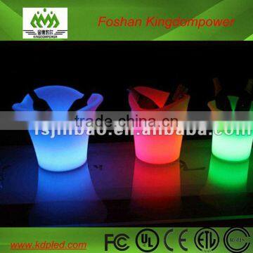 Plastic rechargeable colorful led ice bucket
