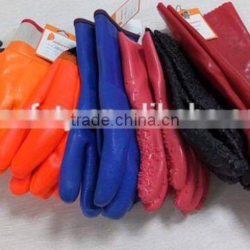 DDSAFETY Fluorescence Orange PVC Glove Safety Gloves