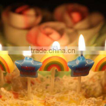 Rainbow and Star Shape Birthday Candle for Children