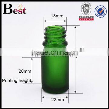 5ml Frosted Green Small Glass Oil Bottle Wholesale With Big Head Dropper photo-4