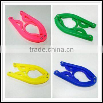 NEW mix color Portable Foldable Plastic Clothe Hangers Hook Travel Drying Rack,custom plastic hanger manfuacturer