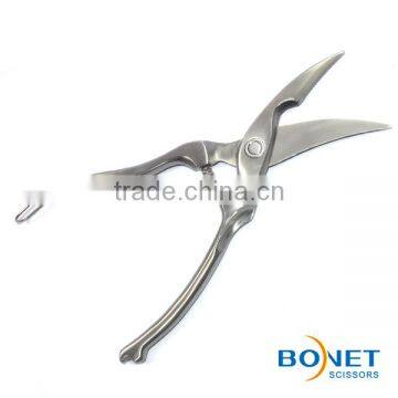 SPO0007 LFGB Certificated 10" Kitchen Shears 3cr15 Heavy Poultry All Steel With Spring and Lock photo-3