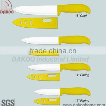 Factory in Yangjiang 4 Pieces Good Quality Color Handle Zirconia Chef/Paring Knife photo-2