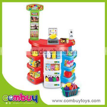 Hot selling kids pretend shopping toy supermarket super store racks