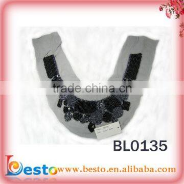 BL0135 Elegant wholesale navy small bead necklace collar for women clothing