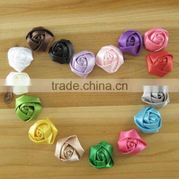 Handmade Satin Rose Flower Headband for Kids Hair Accessories