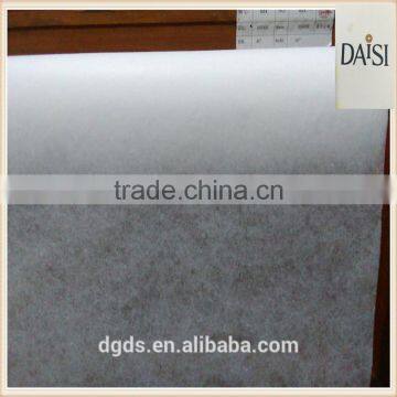 China manufacturer Oeko-Tex Standard 100 garment Fusible nonwoven Gum stay interlining 1025SHF backing paper embroidery