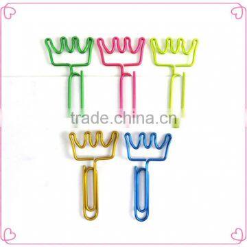 Supplier assorted office binding crown shaped metal paper clips