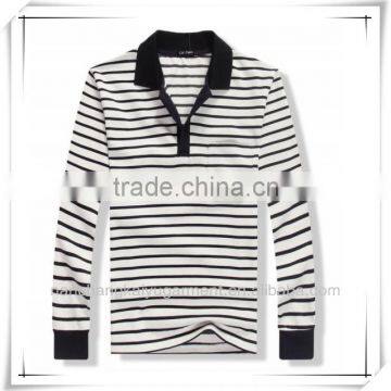 Cheap price Cotton strip polo t-shirt wholesale in jiangxi