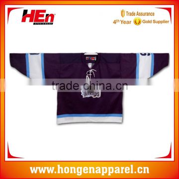 Hongen apparel 2017 tackle twill customed sports apparel ice hockey jerseys for kids