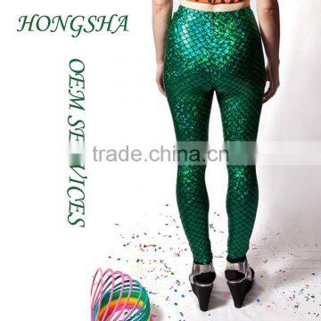 New Fashion Green Mermaid Leggings for Women Designs HSl7585 photo-5