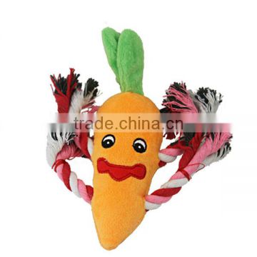 Custom cheap carrot plush toy vegetable pet toy for dog