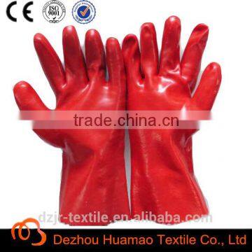 Red PVC dipped gloves acid alkali oil resistance gloves hand gloves work