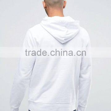 High Quality Custom Logo Pouch Pocket Wiith Hood White Men's 100% Cotton Casual Breathable Plain Design Solid Pullover Hoodies photo-2