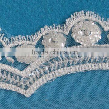 Cheapest Wedding Decoration Lace Embroideried Petal Taffeta Bridal Veil photo-3