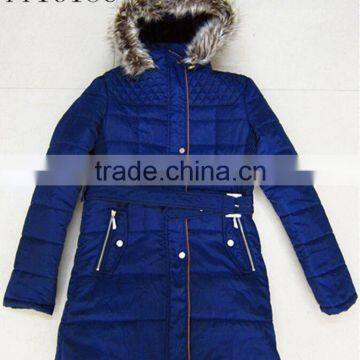 Lady Long Style Coat Winter Jacket With Fur Hoody photo-2