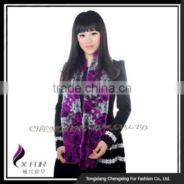 CX-S-164E China Suppliers Wholesale In Stock Rex Rabbit Fur Sexy Lady Fur Scarf