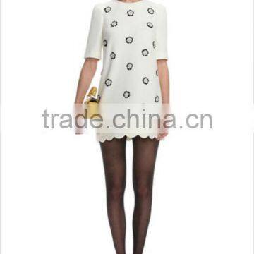 latest dress celebrity in party dress appliqued women dress