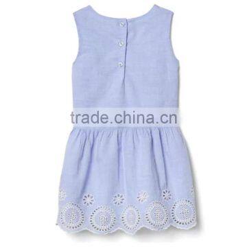 2017 New Fancy Casual Linen and Cotton Summer Short Frock Dresses for Baby Girls photo-2