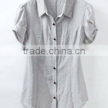 women elegant shirt grey