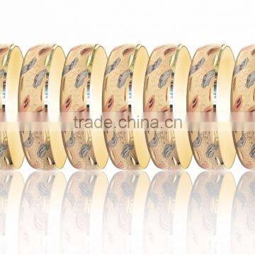 Three tone plated 20 MM diamond Cut Bangles