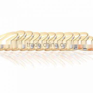 Three Tone Plated 6 MM Tri Color Designer Veni Bangles