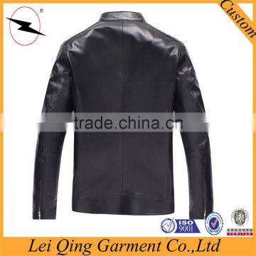 Latest Fashion Design Black Leather Men Winter Coat Fur Clothing Men Coat photo-4