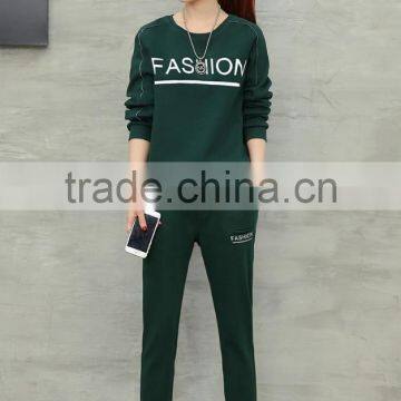 2017 New Design Hign Quality and Reasonable Price Women Casual Tracking Suits 100% Cotton photo-4