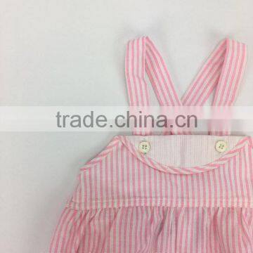 Newborn Baby Summer Clothes Stripes Suspenders Trousers Boutique Wholesale Fashion Girl Romper