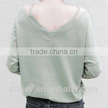Wholesales Fashion T-shirt Long Sleeve Comfortable Designs for Ladies photo-3