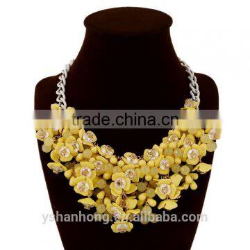 Western Style Luxury Fashion Necklace Candy Color Flower Jewellery photo-2