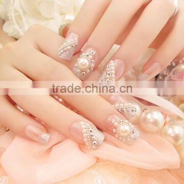 Fashionable Designed Finished Pearl Manicure Nail Tips photo-5