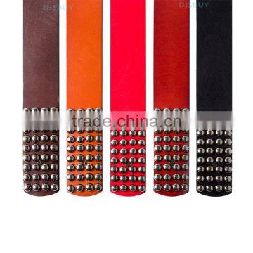 Western Style Wide Black Italian Leather Waist Belt Ladies Decorative Dress Belt photo-2