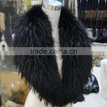 Myfur 2016 China Wholesale Natural Raccoon Fur Hood Trim Detachable Women Leather Collars