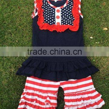 2016 new style Baby clothes sets summer girls clothing sets baby girl clothes set sleeveless and stripes pants