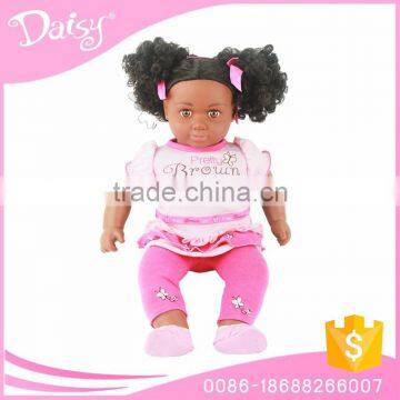 2017 hot selling realistic vinyl lovely newborn black fat baby doll