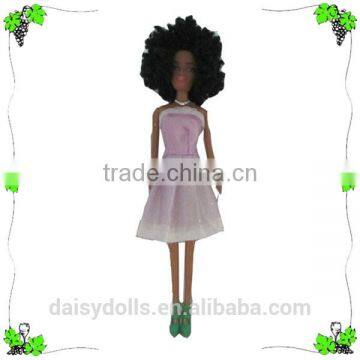 Top quality fashion curly hair black dolls