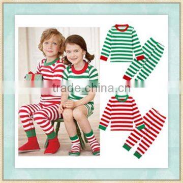 2017 Hot sale children nighewear boutique Christmas clothing siblings pajamas set