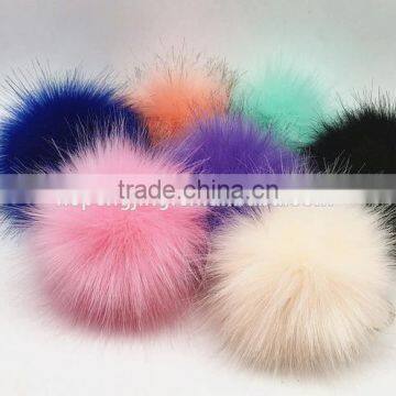 wholesale price frosted faux fox fur ball fake fur pompom fox fur ball keychain