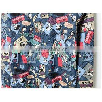 2016 Cartoon Printed Men Denim Casual Shirt photo-5