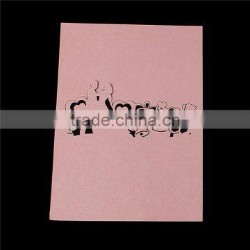 Paper Wedding Party Name Place Cards Heart Bride and Groom Hollow Pink Glitter photo-2