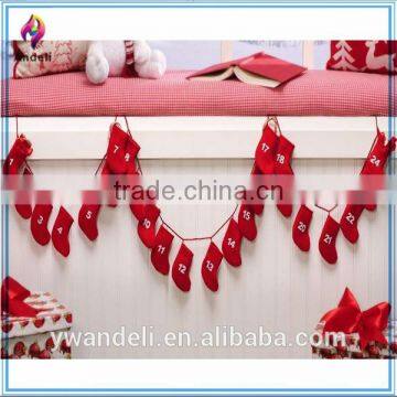 New Holiday Decor Christmas Countdown Garland, Christmas Hanging Garland, Christmas Stockings Garland